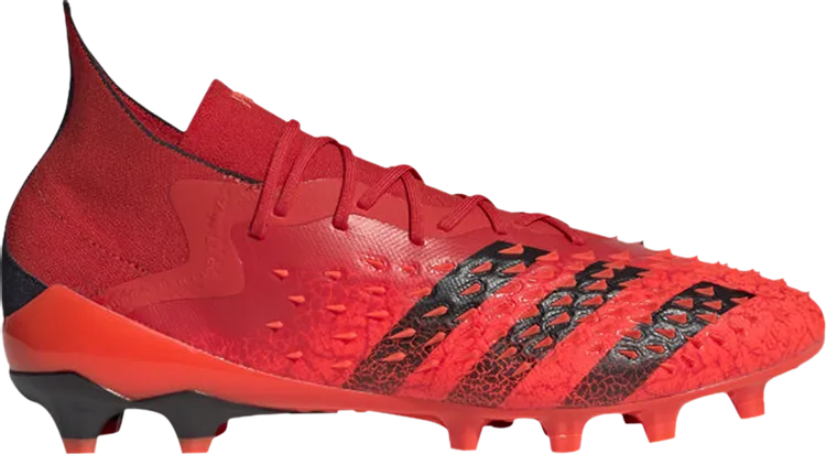 Adidas Predator Freak.1 AG 'Demonskin - Solar Red' Cleats, Red
