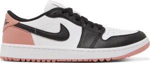 Air Jordan 1 Low Golf Rust Pink Cleats, White