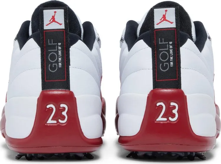 Air Jordan 12 Low Golf Cherry Cleats, White