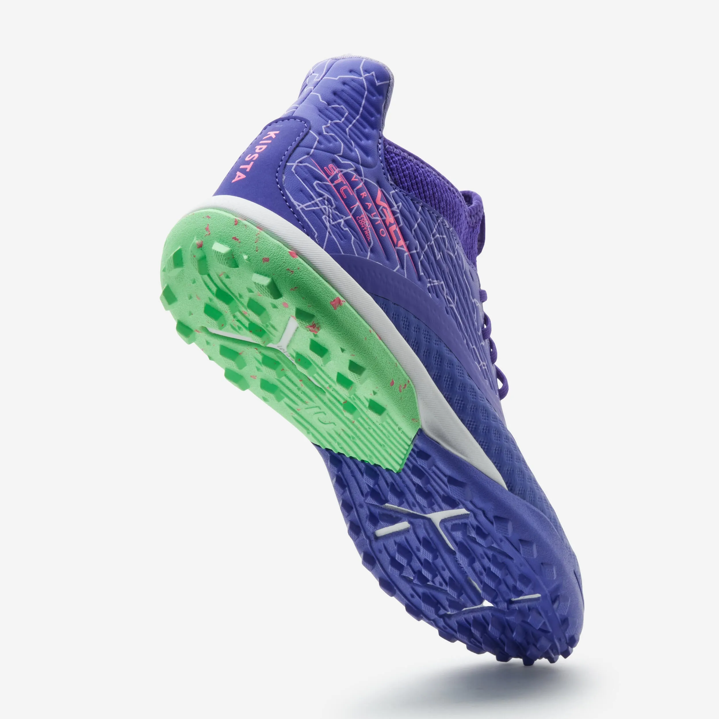 Children's soccer shoes TF - Viralto III Turf Alpha KIPSTA neon lavender/light purple