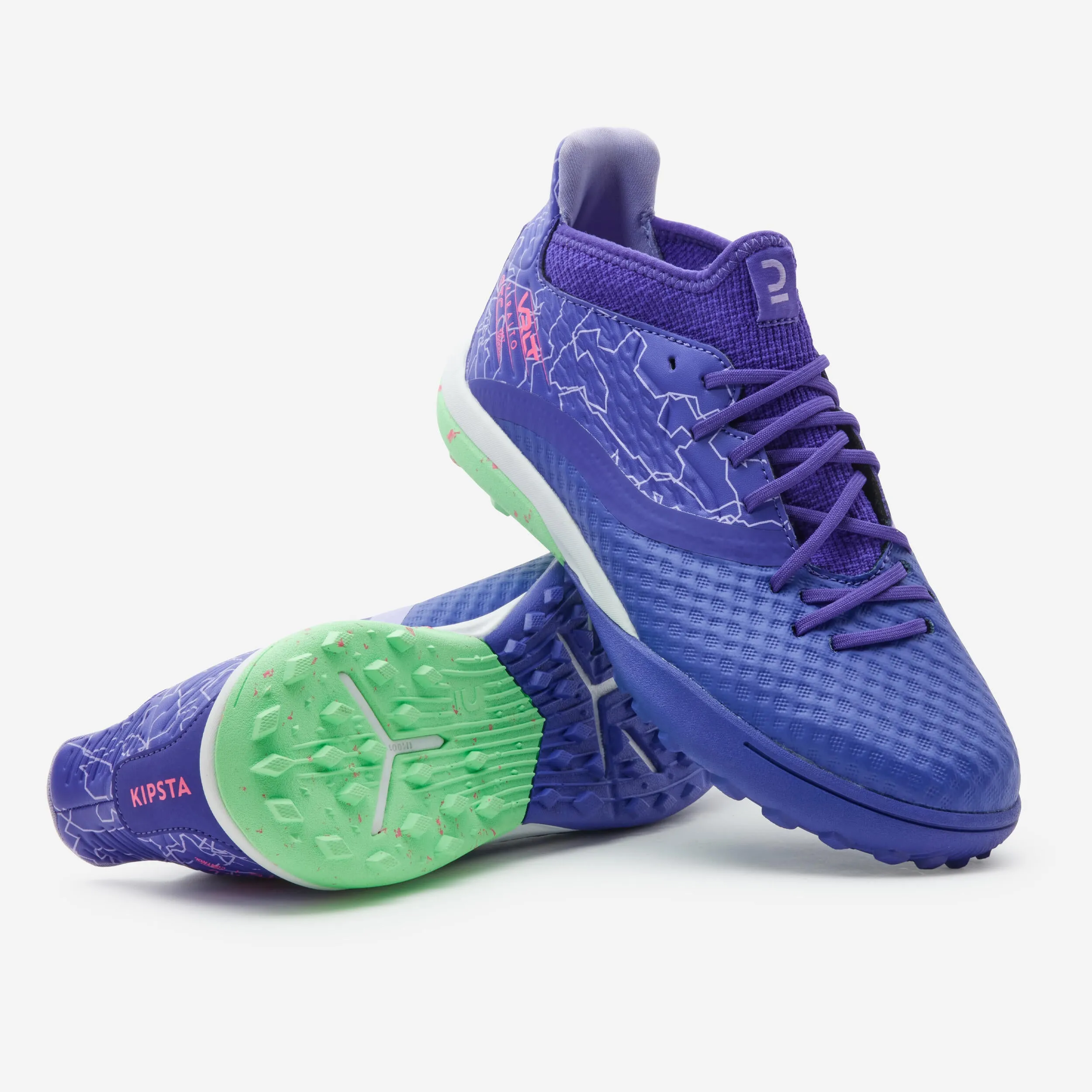 Children's soccer shoes TF - Viralto III Turf Alpha KIPSTA neon lavender/light purple