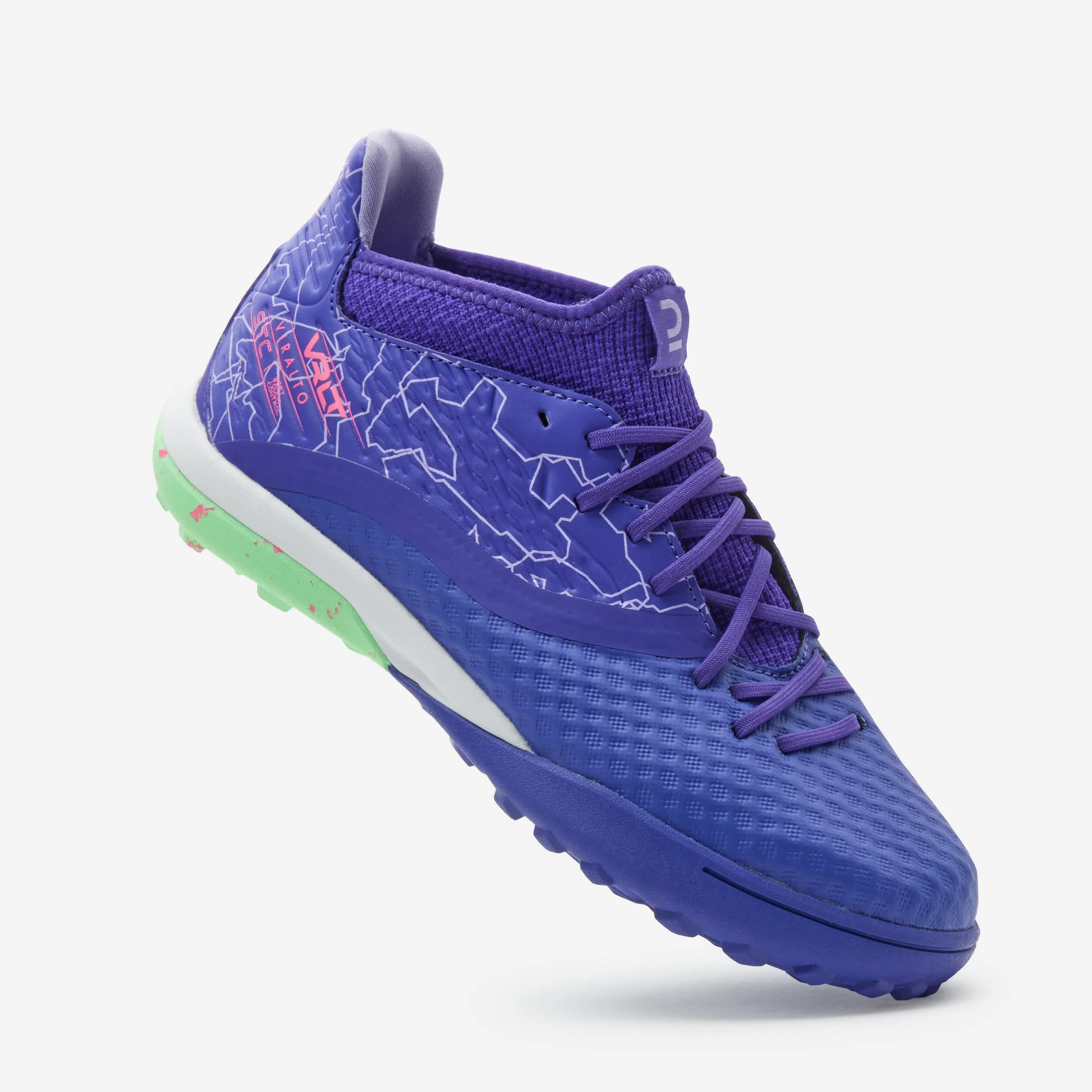Children's soccer shoes TF - Viralto III Turf Alpha KIPSTA neon lavender/light purple