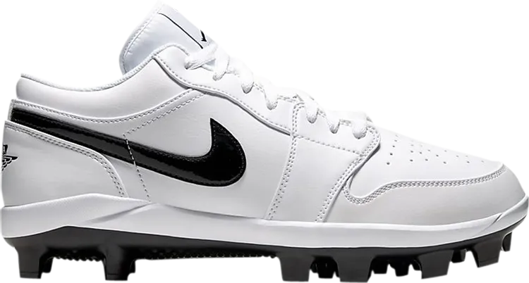 Jordan 1 Retro MCS Low White Black Cleats