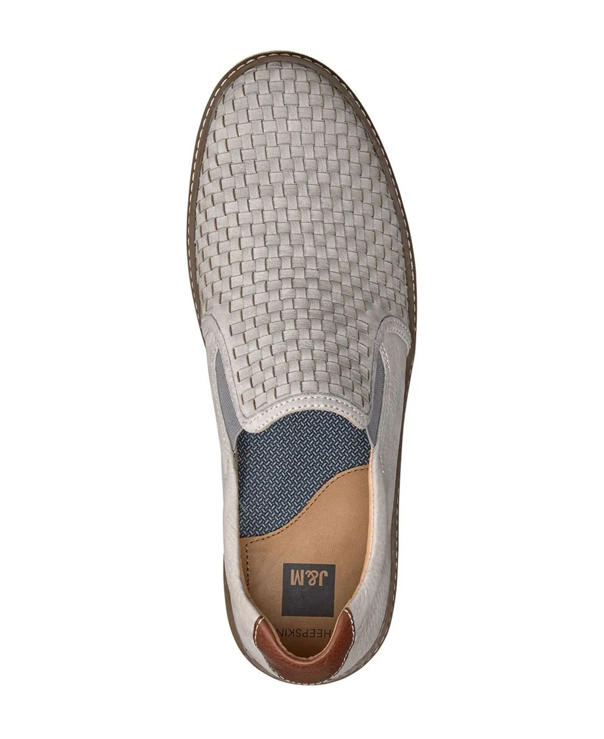 Mcguffey Johnston & Murphy Men's Woven Slip On Shoes, Gray