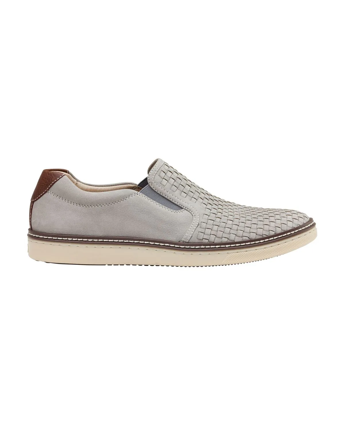 Mcguffey Johnston & Murphy Men's Woven Slip On Shoes, Gray
