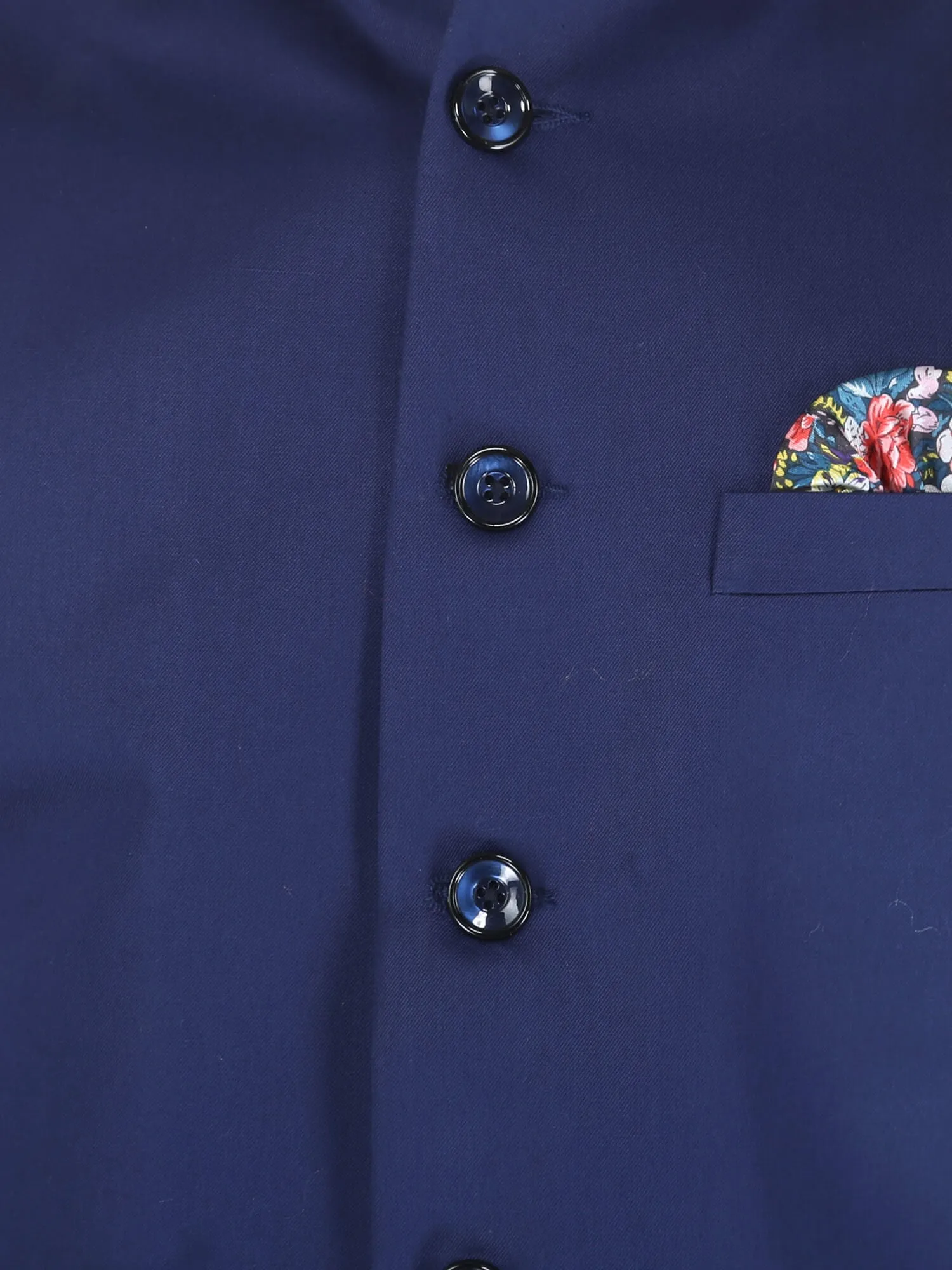 Navy Solid Formal Nehru Jacket