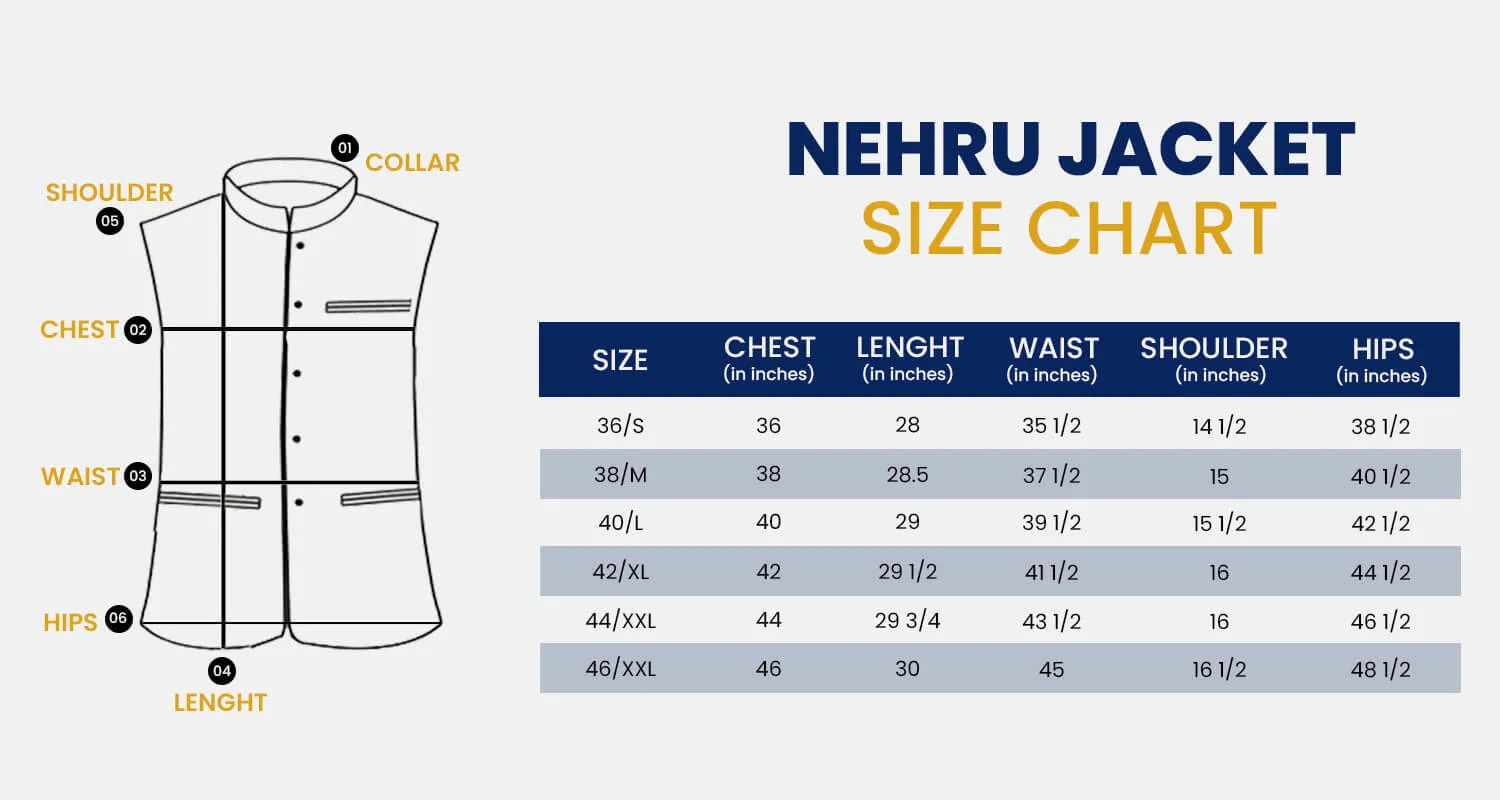 Navy Solid Formal Nehru Jacket