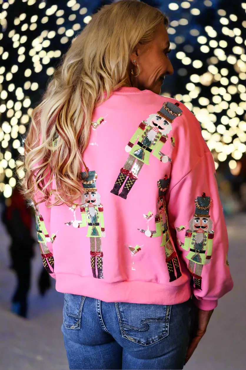 Queen Of Sparkles Pink Martini Nutcrackers Sweatshirt
