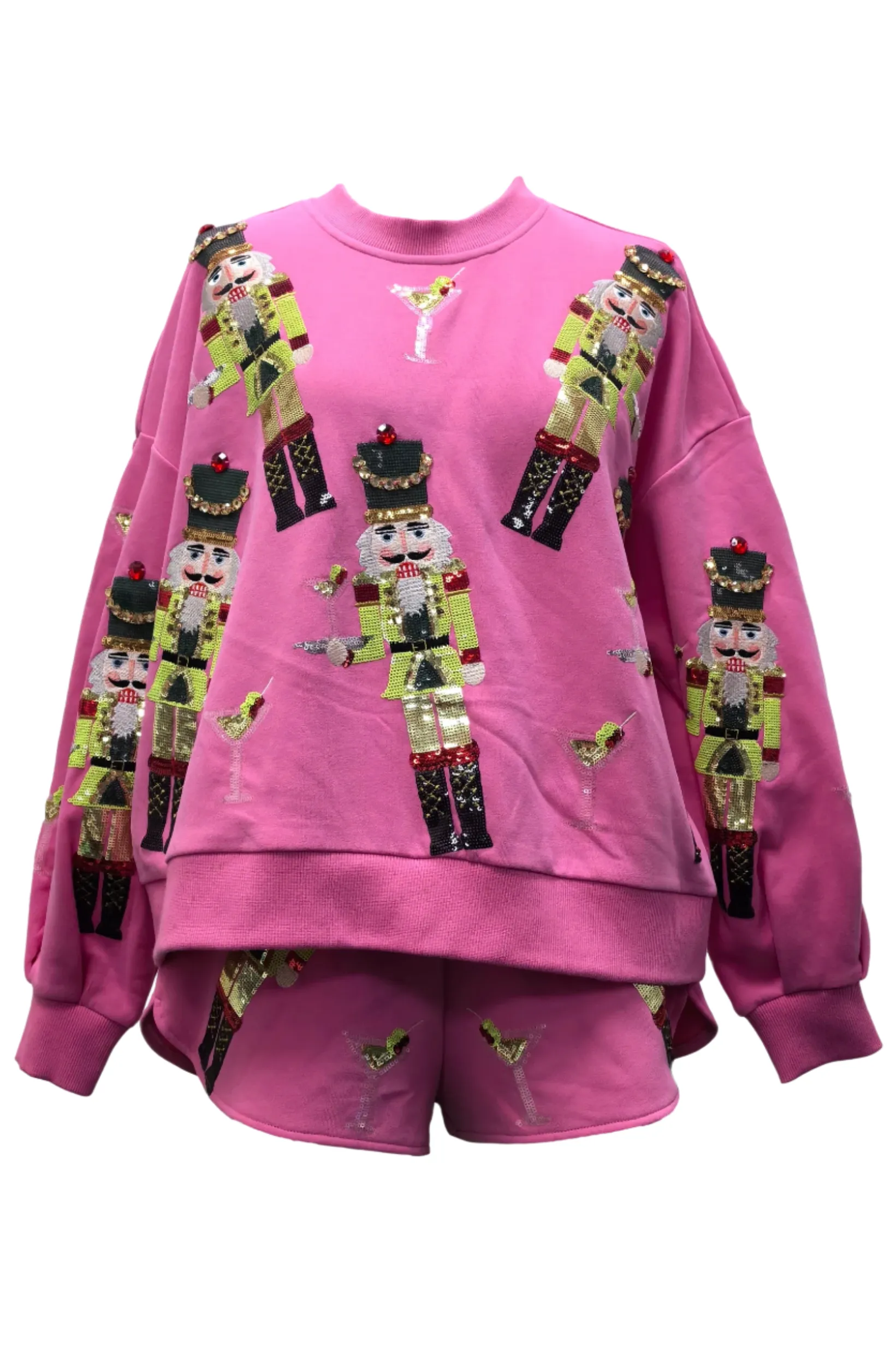 Queen Of Sparkles Pink Martini Nutcrackers Sweatshirt