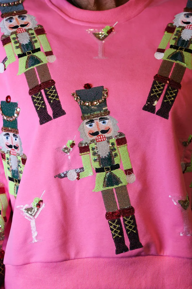 Queen Of Sparkles Pink Martini Nutcrackers Sweatshirt