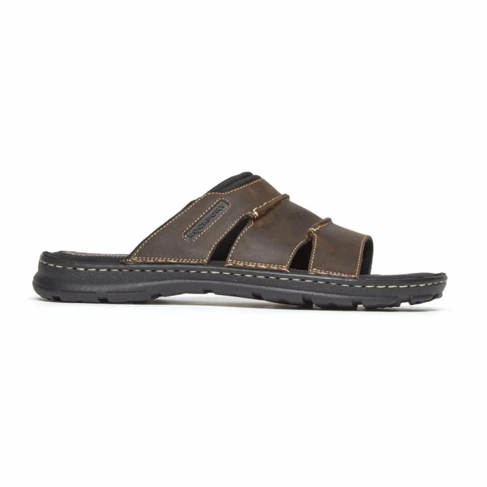 Rockport Men DARWYN SLIDE BROWN II/LEATHER