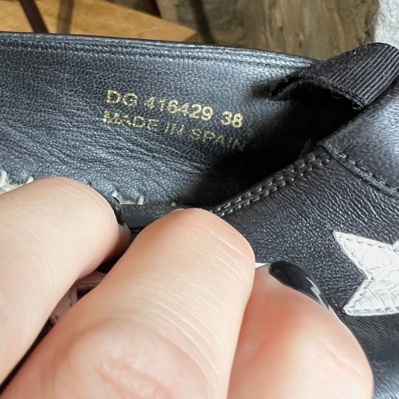 Saint Laurent Black Leather Star Appliqué Espadrilles