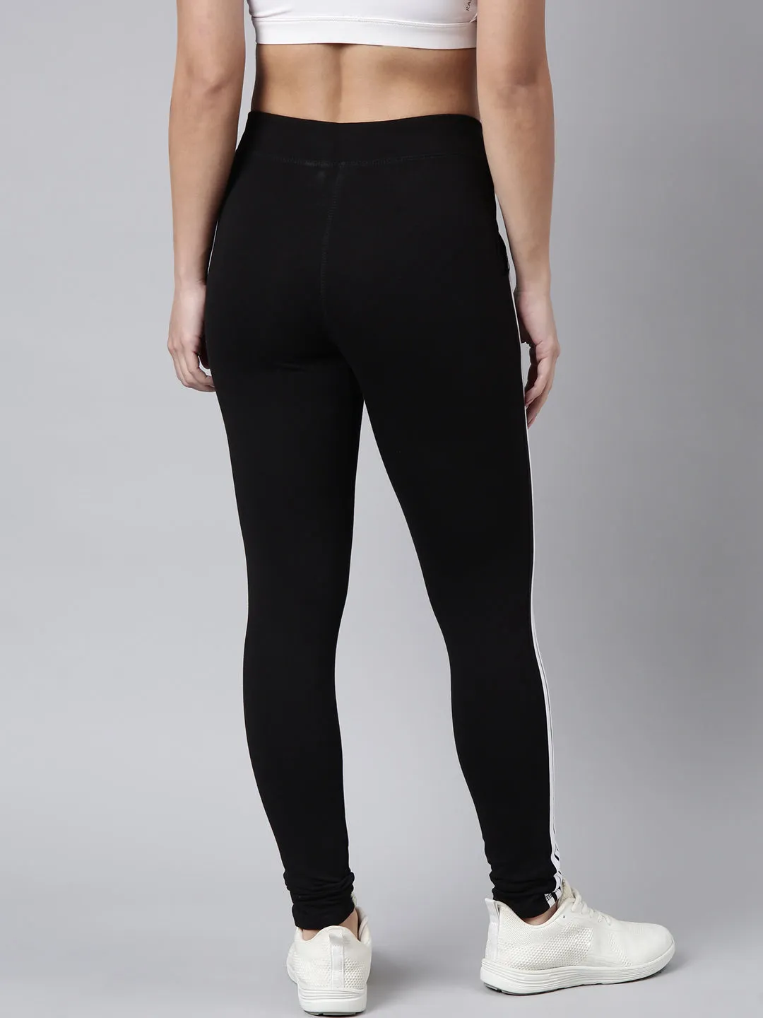 Women Black Slim-Fit Cotton Track Pants