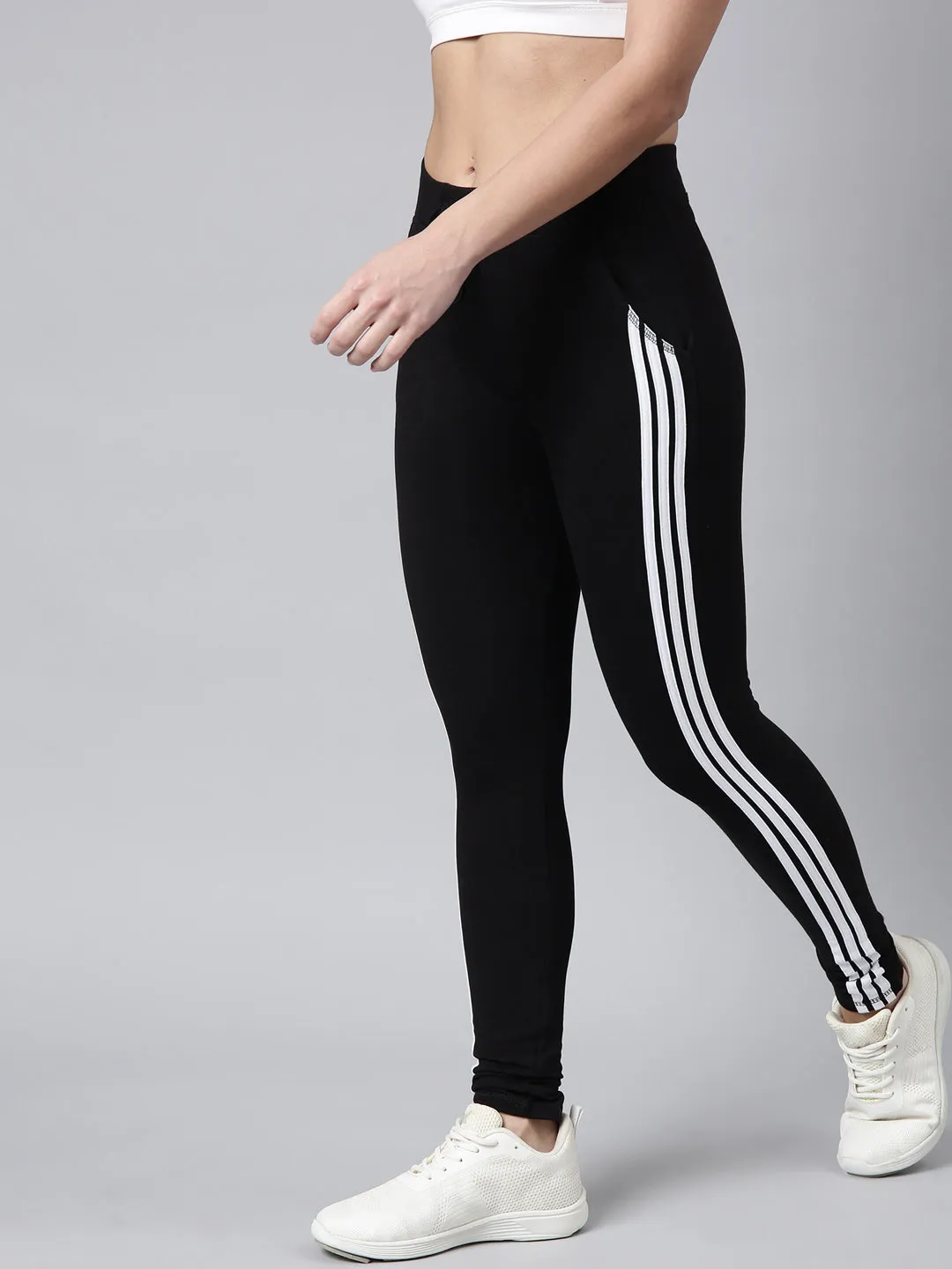 Women Black Slim-Fit Cotton Track Pants