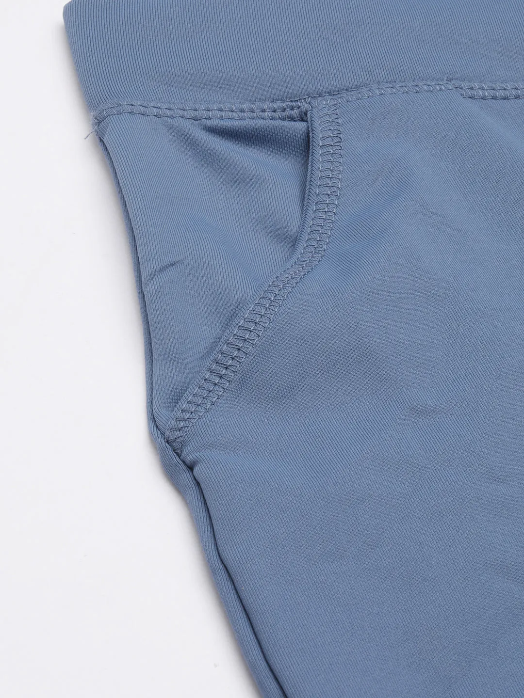 Women Blue Slim-Fit High-Rise Track Pants