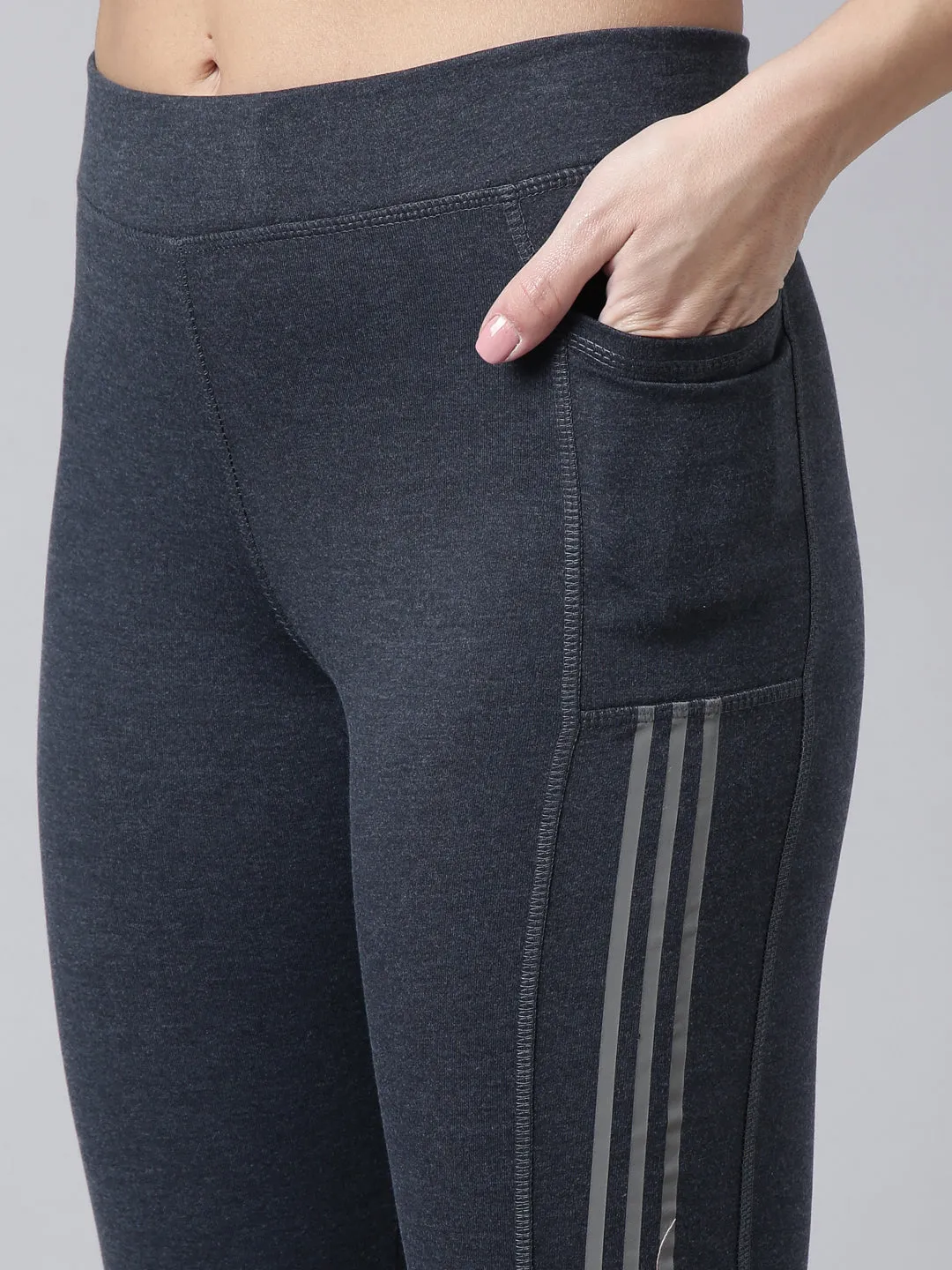 Women Grey Slim-Fit Cotton Track Pants