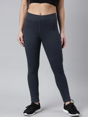 Women Grey Slim-Fit Cotton Track Pants
