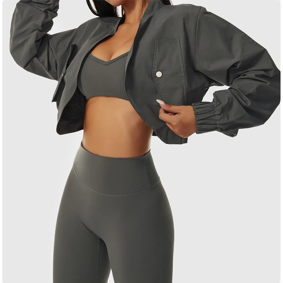 Women's Long Sleeve Quick-Dry Sports Jacket  Sun Protection & Yoga Wear